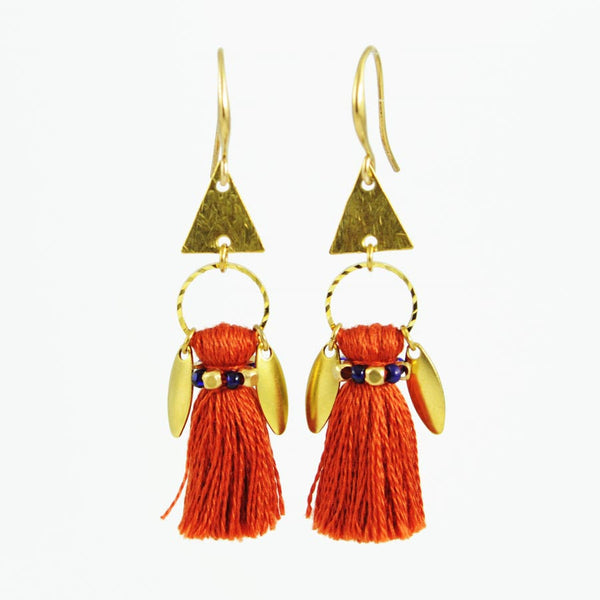 Burnt on sale orange earrings