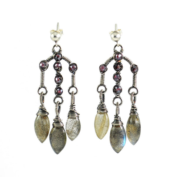 Burgundy deals wedding earrings